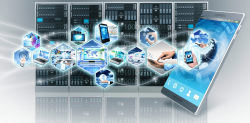 Symbolbild: diverse Symbole im Zusammenhang mit Cybersecurity