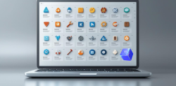 Symbolbild für Plattformen-Steuertransparenzgesetz: Laptop mit Onlineshop-Angeboten auf dem Display