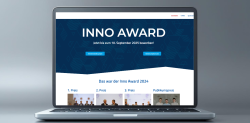 Laptop mit Startseite zum INNO AWARD
