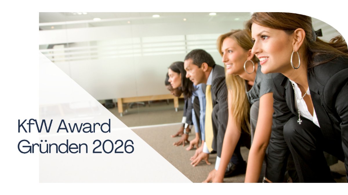 Gründerinnen und Gründer beim Start – Bewerbung für den KfW Award Gründen 2026