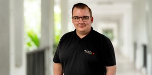 Andy Krüger, neuer Inhaber des IT-Dienstleisters Itelco-consult, in den Geschäftsräumen des Unternehmens.