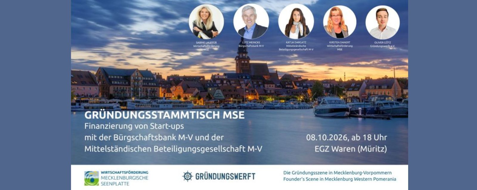 Gründungsstammtisch Seenplatte: Finanzierung von Start-ups