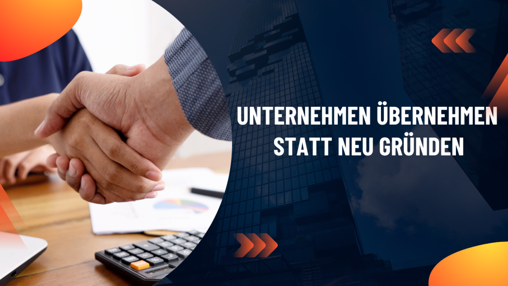 Symbolfoto einer Unternehmensübernahme: Zwei Personen geben sich an einem Besprechungstisch die Hand. Im Vordergrund liegen Geschäftsunterlagen und ein Taschenrechner. Die Aufnahme steht für Betriebsübergabe, Unternehmenskauf und erfolgreiche Nachfolgeregelungen.