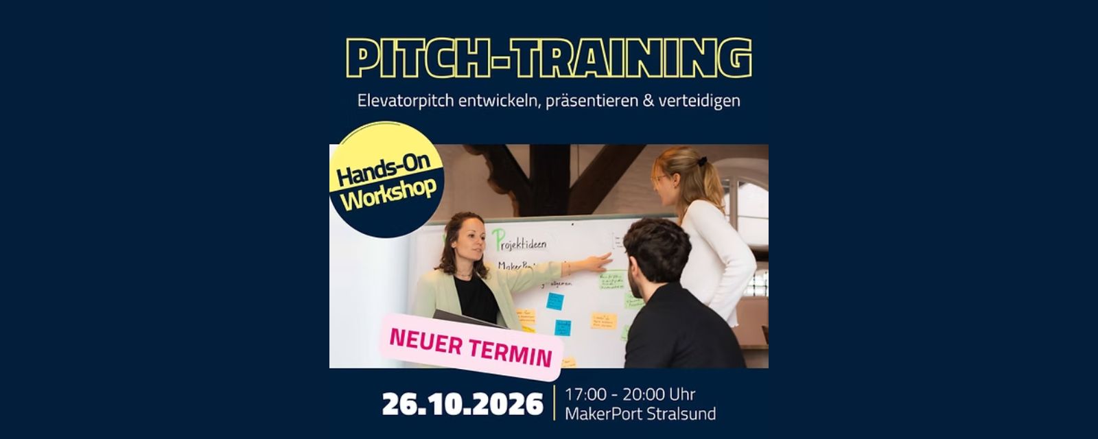 Hands-On-Workshop: Pitch-Training im MakerPort Stralsund